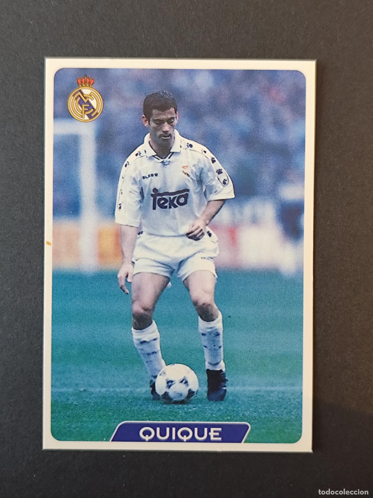 Cartes &agrave; collectionner de Football: 9 QUIQUE S&Aacute;NCHEZ FLORES REAL MADRID MUNDICROMO FICHAS LIGA 1995 1996 95 96