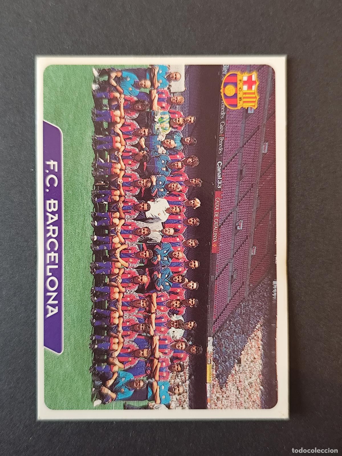 Fu&szlig;ball-Sticker: 55 EQUIPO ALINEACI&Oacute;N BARCELONA BAR&Ccedil;A MUNDICROMO FICHAS LIGA 1995 1996 95 96