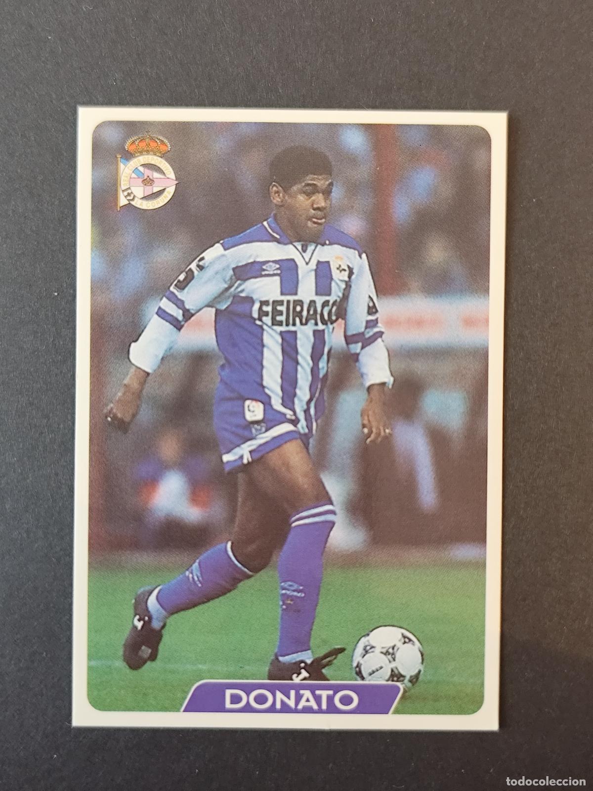 Football Stickers: 28 DONATO DEPORTIVO CORU&Ntilde;A MUNDICROMO FICHAS LIGA 1995 1996 95 96