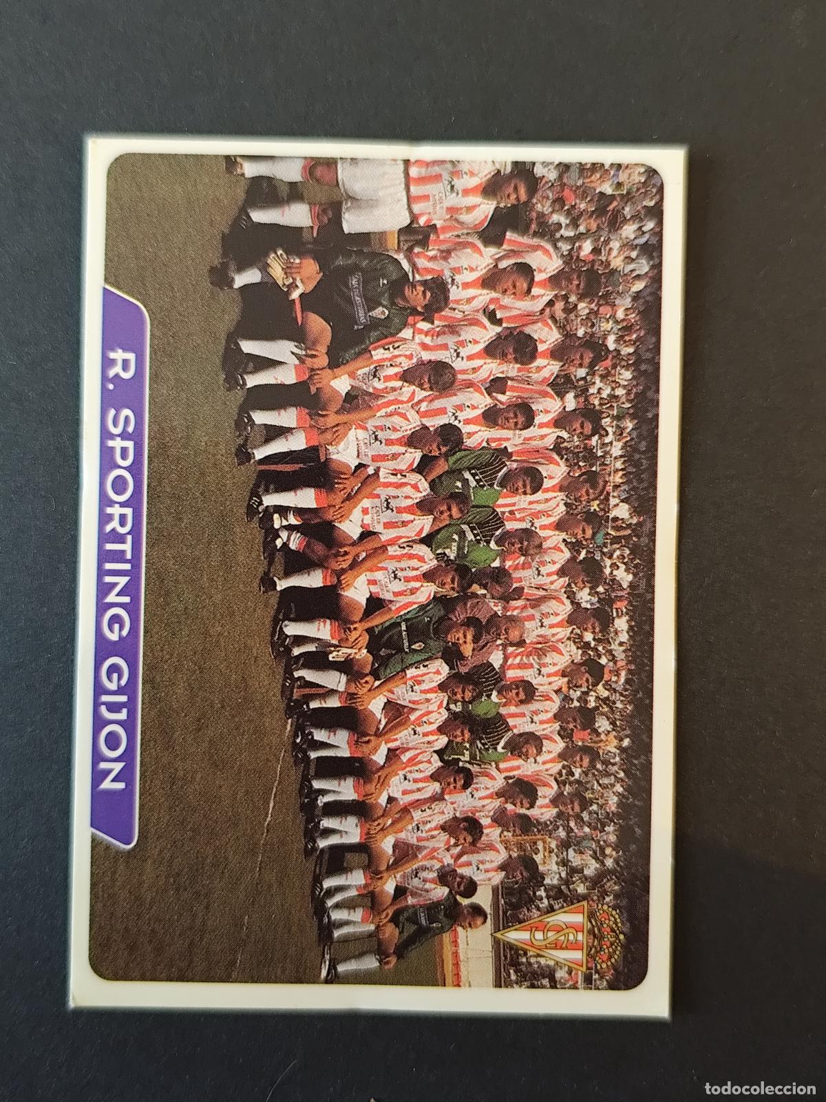 Cromos de F&uacute;tbol: 307 EQUIPO ALINEACI&Oacute;N SPORTING GIJ&Oacute;N MUNDICROMO FICHAS LIGA 1995 1996 95 96