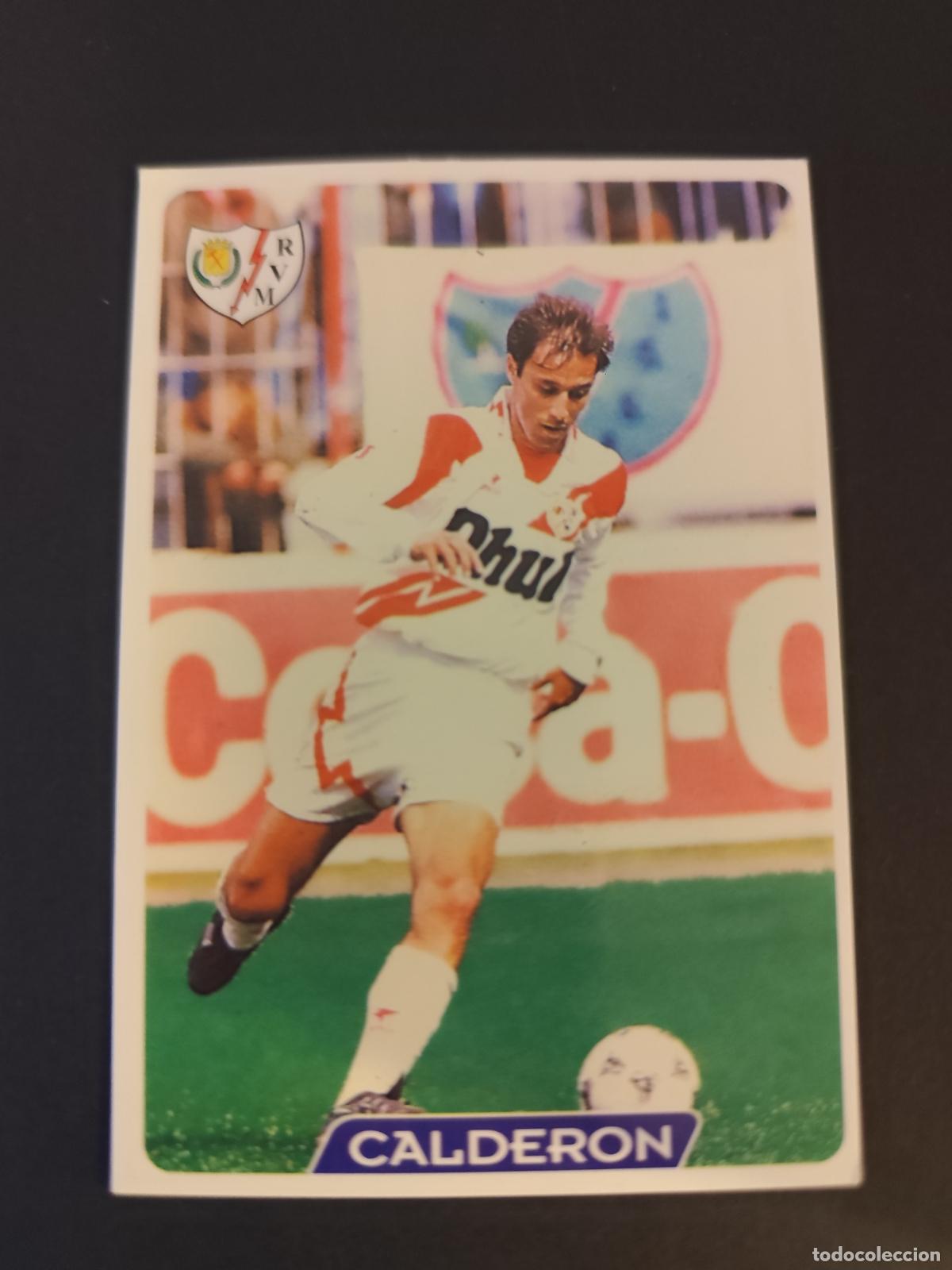 Football Stickers: 369 CALDERON RAYO VALLECANO MUNDICROMO FICHAS LIGA 1995 1996 95 96