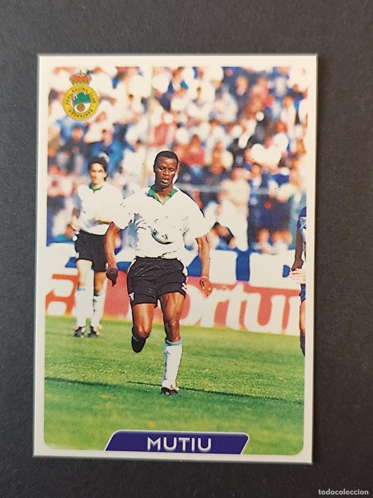 Fu&szlig;ball-Sticker: 214 MUTIU RACING SANTANDER MUNDICROMO FICHAS LIGA 1995 1996 95 96