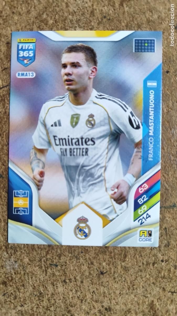 Figurine di Calcio: ADRENALYN XL FIFA 365 2026 CARD BASIC MASTANTUONO REAL MADRID # RMA13 PANINI