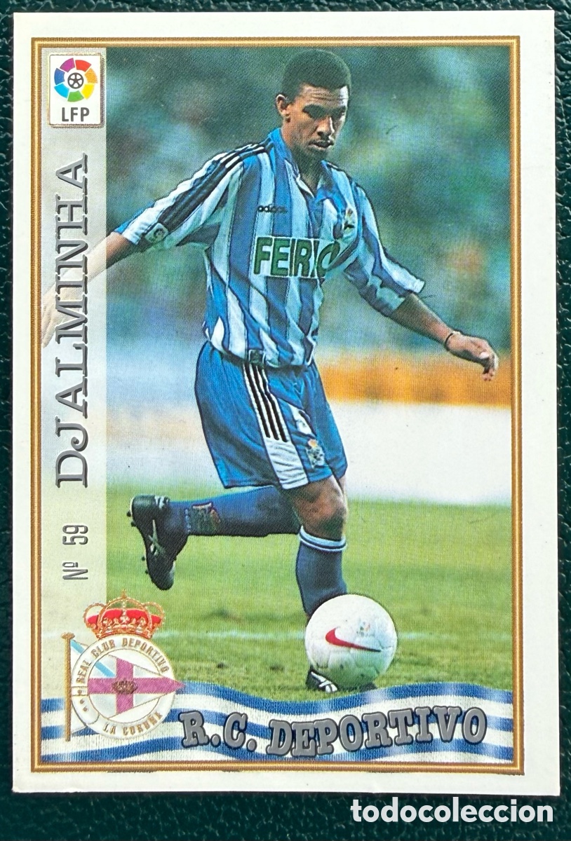 Cromos de f&uacute;tbol: 59 DJALMINHA DEPORTIVO DE LA CORU&Ntilde;A FICHAS ALBUM MUNDICROMO 1997 1998 97 98