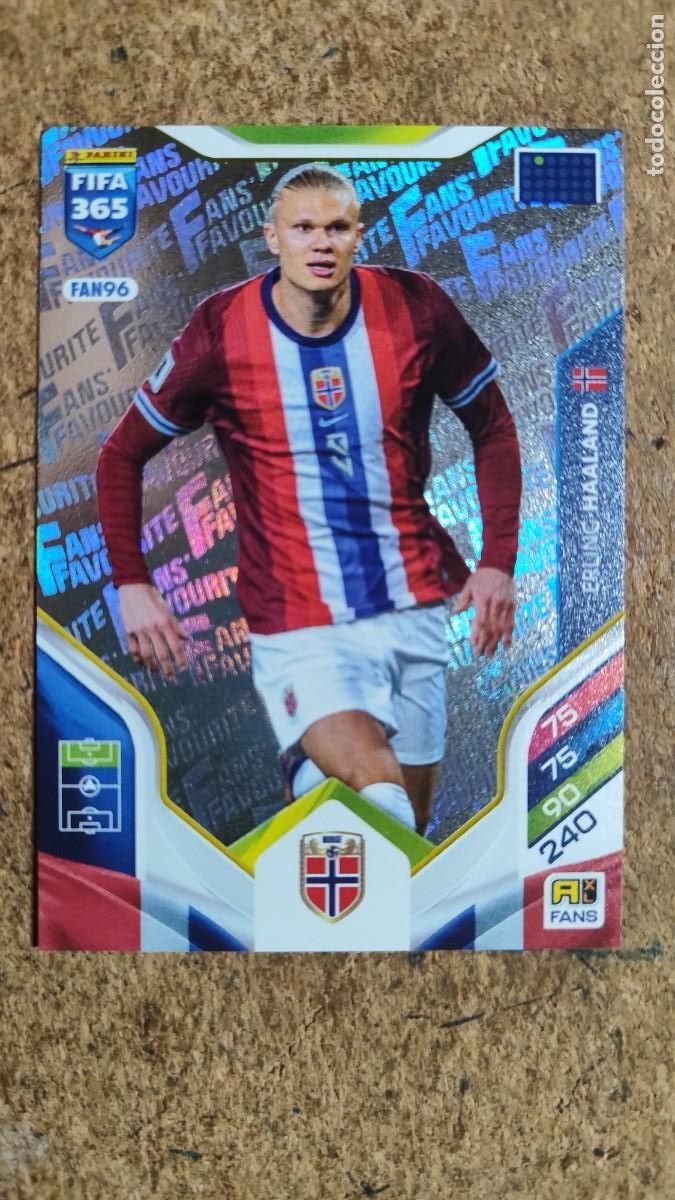 Cromos de f&uacute;tbol: ADRENALYN XL FIFA 365 2026 CARD FANS FAVOURITE HAALAND NORUEGA # FAN96 PANINI