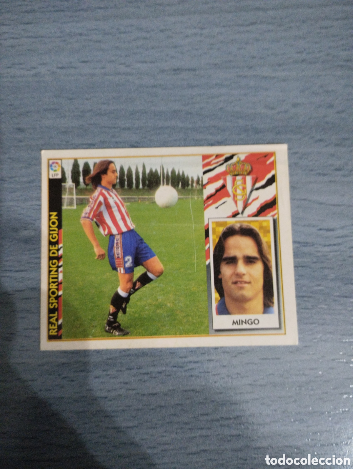 Cromos de F&uacute;tbol: Cromo ediciones este liga 97 98 &uacute;ltimo fichaje 5 bis mingo Sporting de Gij&oacute;n en ventanilla