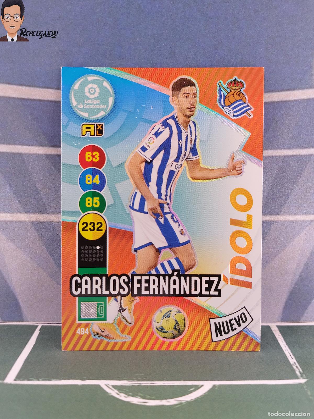 Cromos de f&uacute;tbol: CARLOS FERN&Aacute;NDEZ N&ordm; 494 / NUEVO &Iacute;DOLO (REAL SOCIEDAD) ADRENALYN XL 2020 2021 PANINI 20 21 CARD LIGA