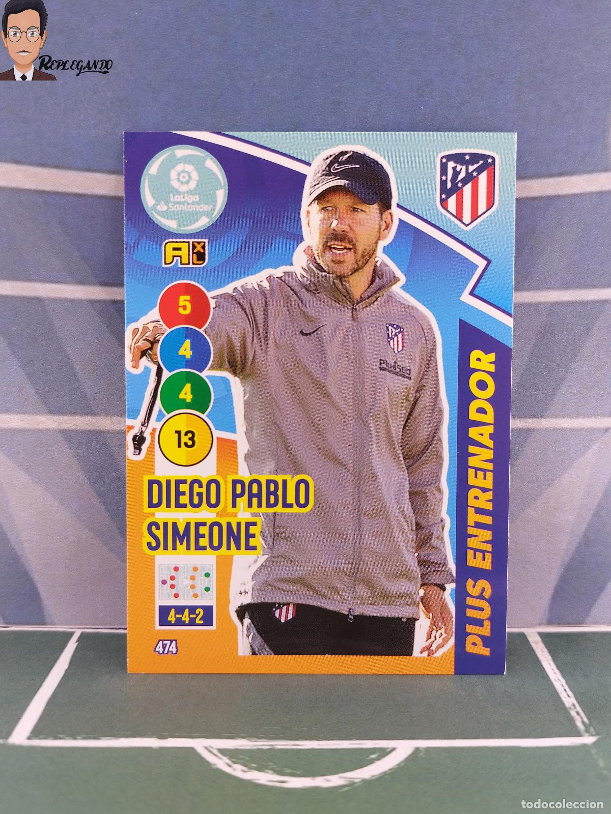 Fu&szlig;ball-Sticker: SIMEONE N&ordm; 474 / ENTRENADOR PLUS (ATL&Eacute;TICO MADRID) ADRENALYN XL PANINI 20 21