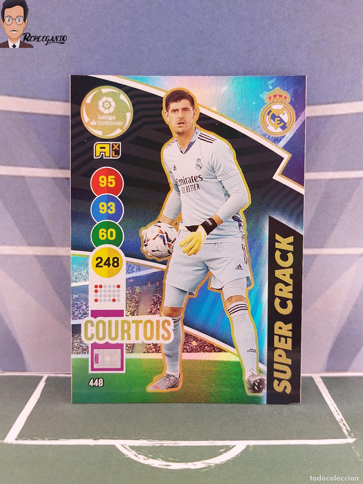 Cromos de F&uacute;tbol: COURTOIS N&ordm; 448 / SUPERCRACK (REAL MADRID) ADRENALYN XL 2020 2021 PANINI 20 21 CARD LIGA