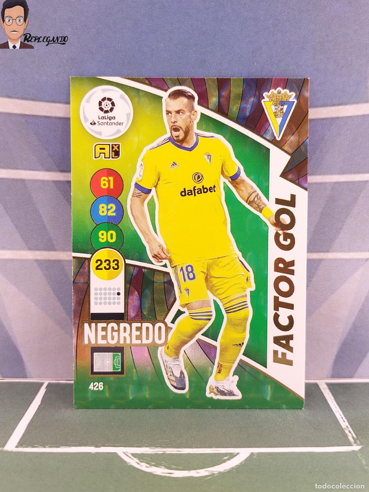 Fu&szlig;ball-Sticker: NEGREDO N&ordm; 426 / FACTOR GOL (C&Aacute;DIZ) ADRENALYN XL 2020 2021 PANINI 20 21 CARD LIGA TARJETA