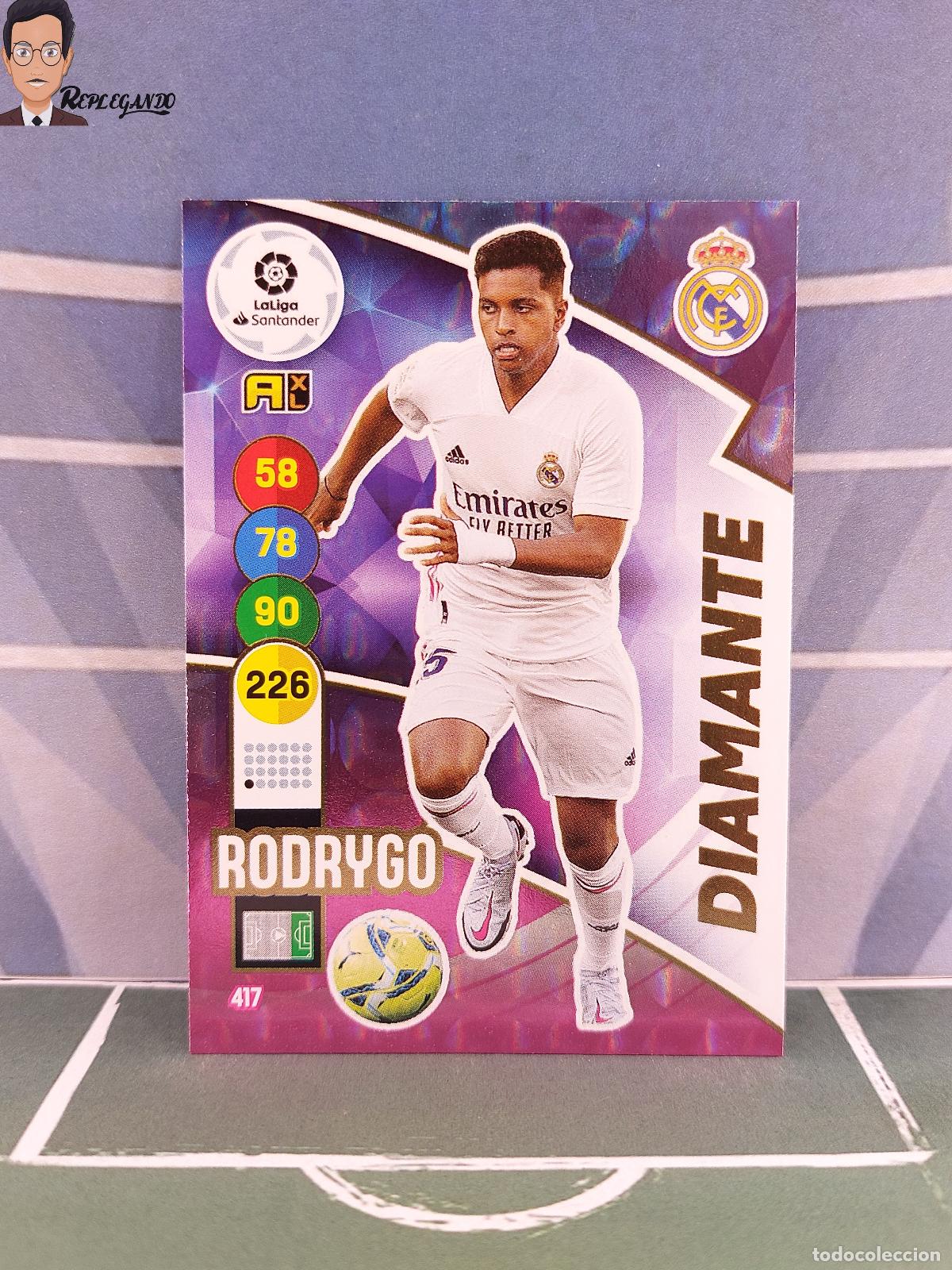 Fu&szlig;ball-Sticker: RODRYGO N&ordm; 417 / DIAMANTE (REAL MADRID) ADRENALYN XL 2020 2021 PANINI 20 21 CARD LIGA TARJETA FICHA