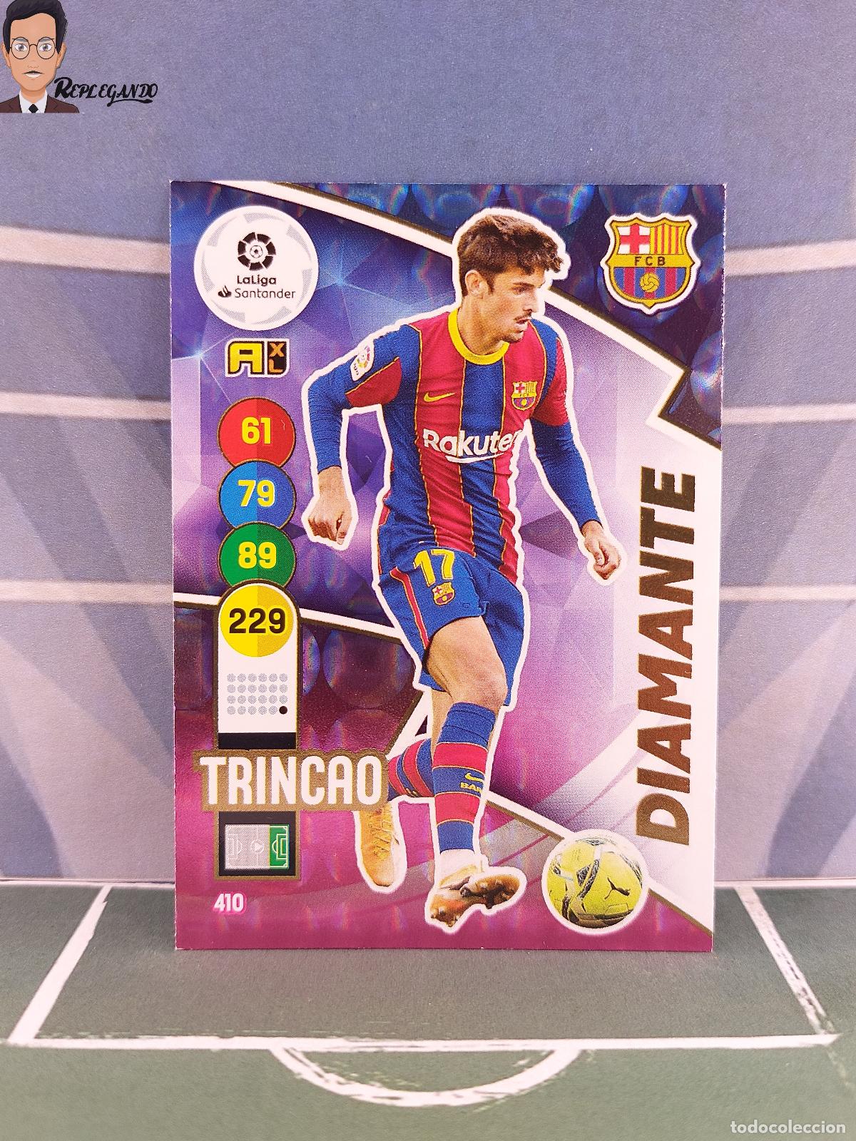 Cromos de F&uacute;tbol: TRINCAO N&ordm; 410 / DIAMANTE (F.C. BARCELONA) ADRENALYN XL 2020 2021 PANINI 20 21 CARD LIGA TARJETA