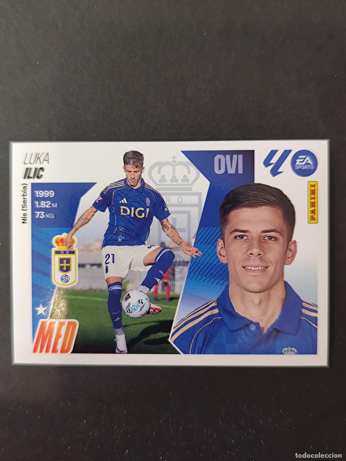 Cromos de Futebol: 15 ILIC CORREGIDO CON ESCUDO OVIEDO LIGA ESTE 2025 2026 25 26 PEDIDO M&Iacute;NIMO 2&euro;