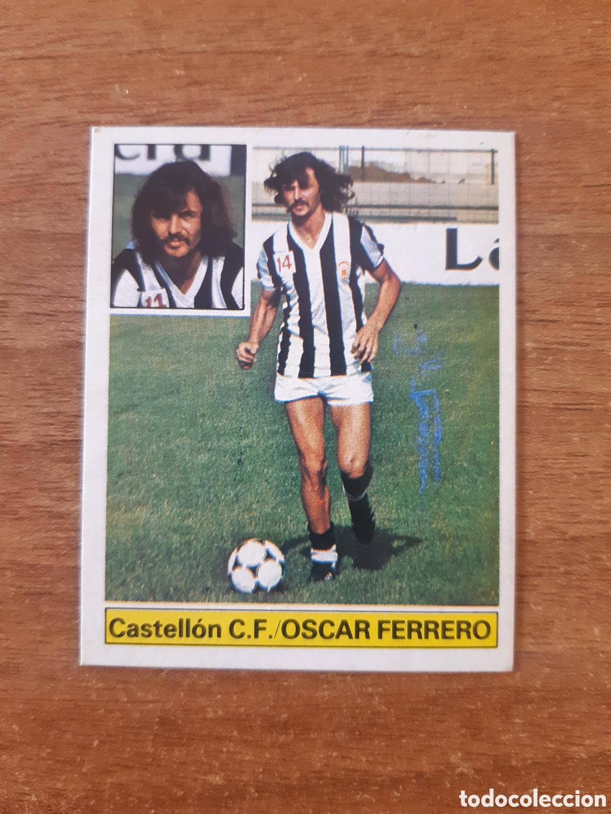 Fu&szlig;ball-Sticker: Fichaje 17 &Oacute;scar Ferrero (Castell&oacute;n) liga 81-82 ESTE. Nunca pegado, sin pegar