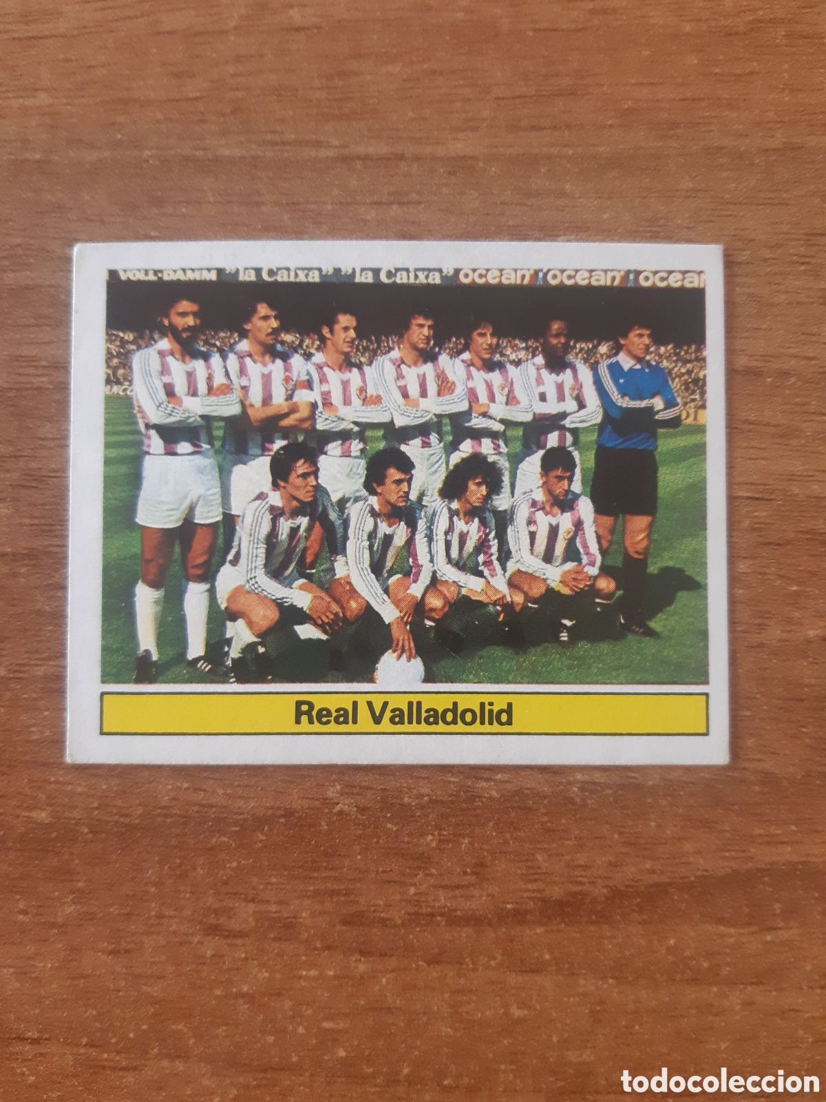 Cromos de f&uacute;tbol: Alineaci&oacute;n Real Valladolid Liga 81-82 ESTE. Nunca pegado, sin pegar