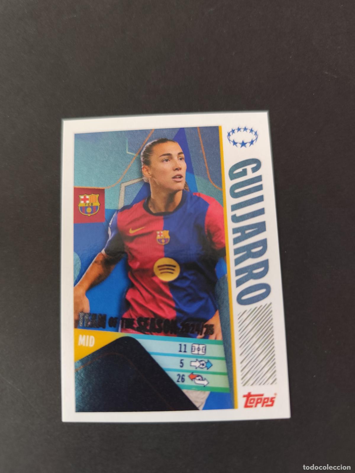 Football Stickers: 21 PATRI GUIJARRO TEAM OF THE SEASON BARCELONA BAR&Ccedil;A STICKER CHAMPIONS LEAGUE 2025 2026 25 26 TOPPS