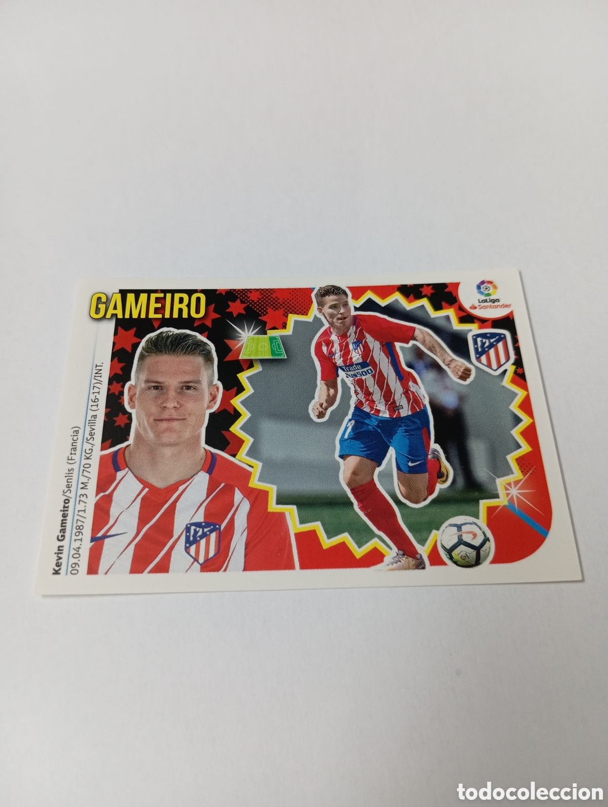Cartes &agrave; collectionner de Football: Gameiro 14 B Atl&eacute;tico de Madrid liga este 18-19 panini 2018 2019