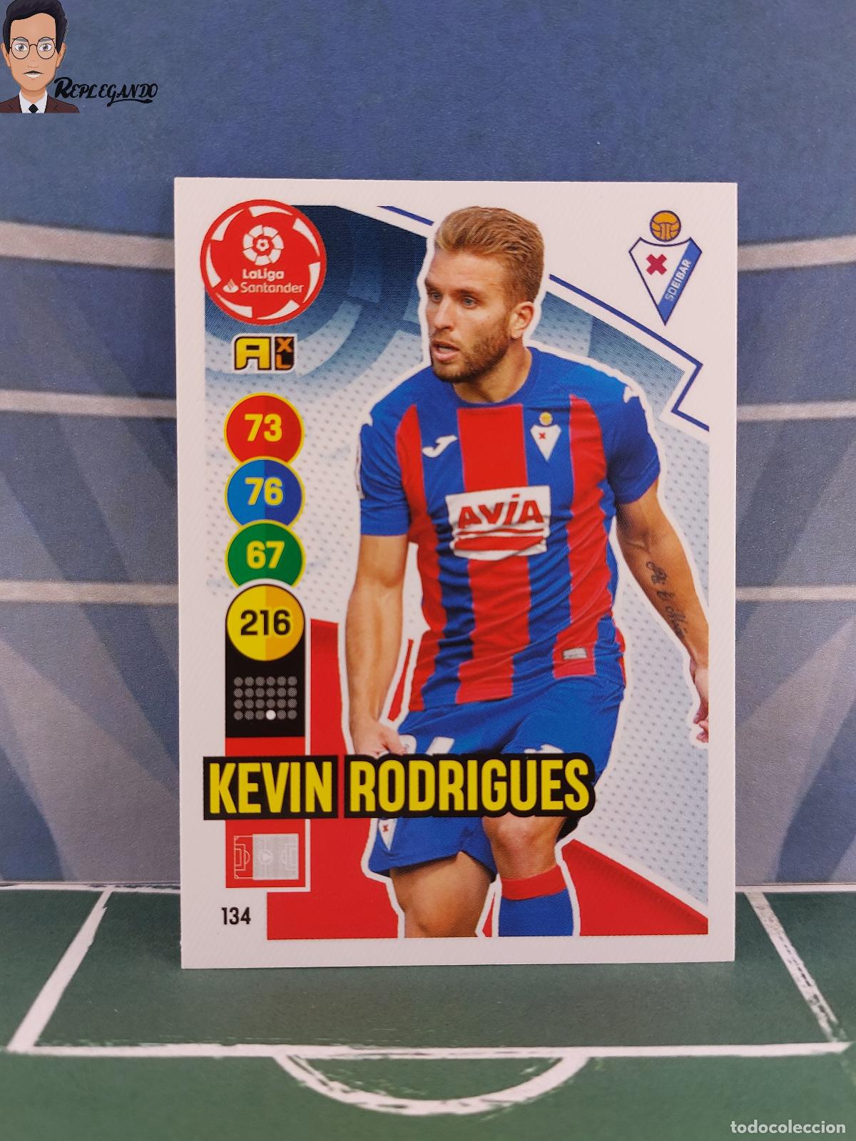 Fu&szlig;ball-Sticker: KEVIN RODRIGUES N&ordm; 134 (S.D. EIBAR) ADRENALYN XL 2020 2021 PANINI 20 21 LIGA CROMO FICHA FUTBOL LFP