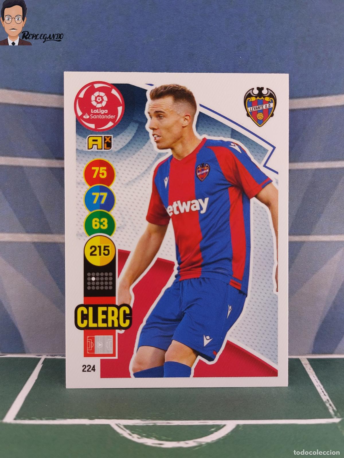 Cromos de Futebol: CLERC N&ordm; 224 (LEVANTE) ADRENALYN XL 2020 2021 PANINI 20 21 CARD LIGA TARJETA FICHA CROMO