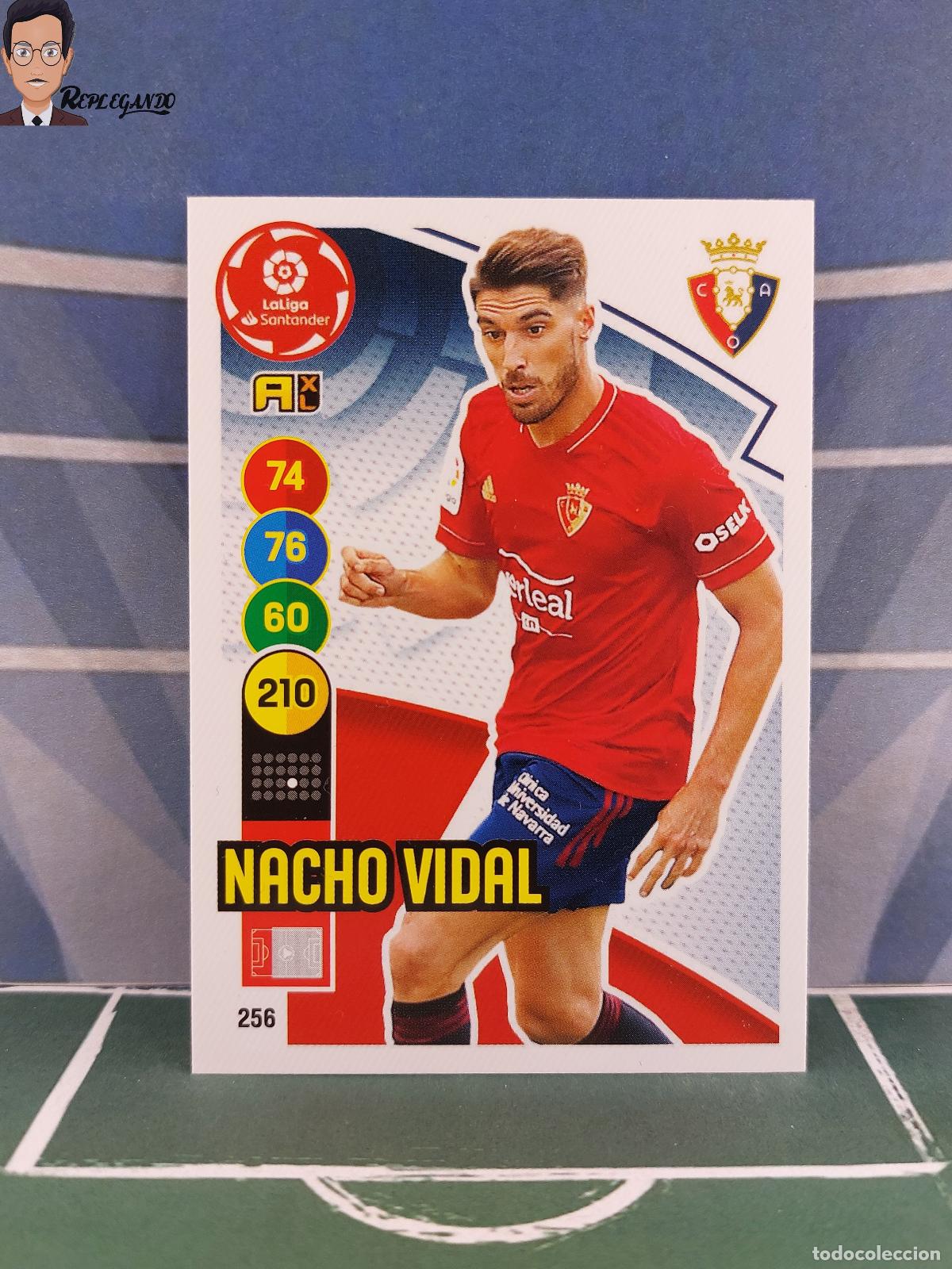 Cromos de f&uacute;tbol: NACHO VIDAL N&ordm; 256 (OSASUNA) ADRENALYN XL 2020 2021 PANINI 20 21 LIGA CARD CROMO FICHA TARJETA