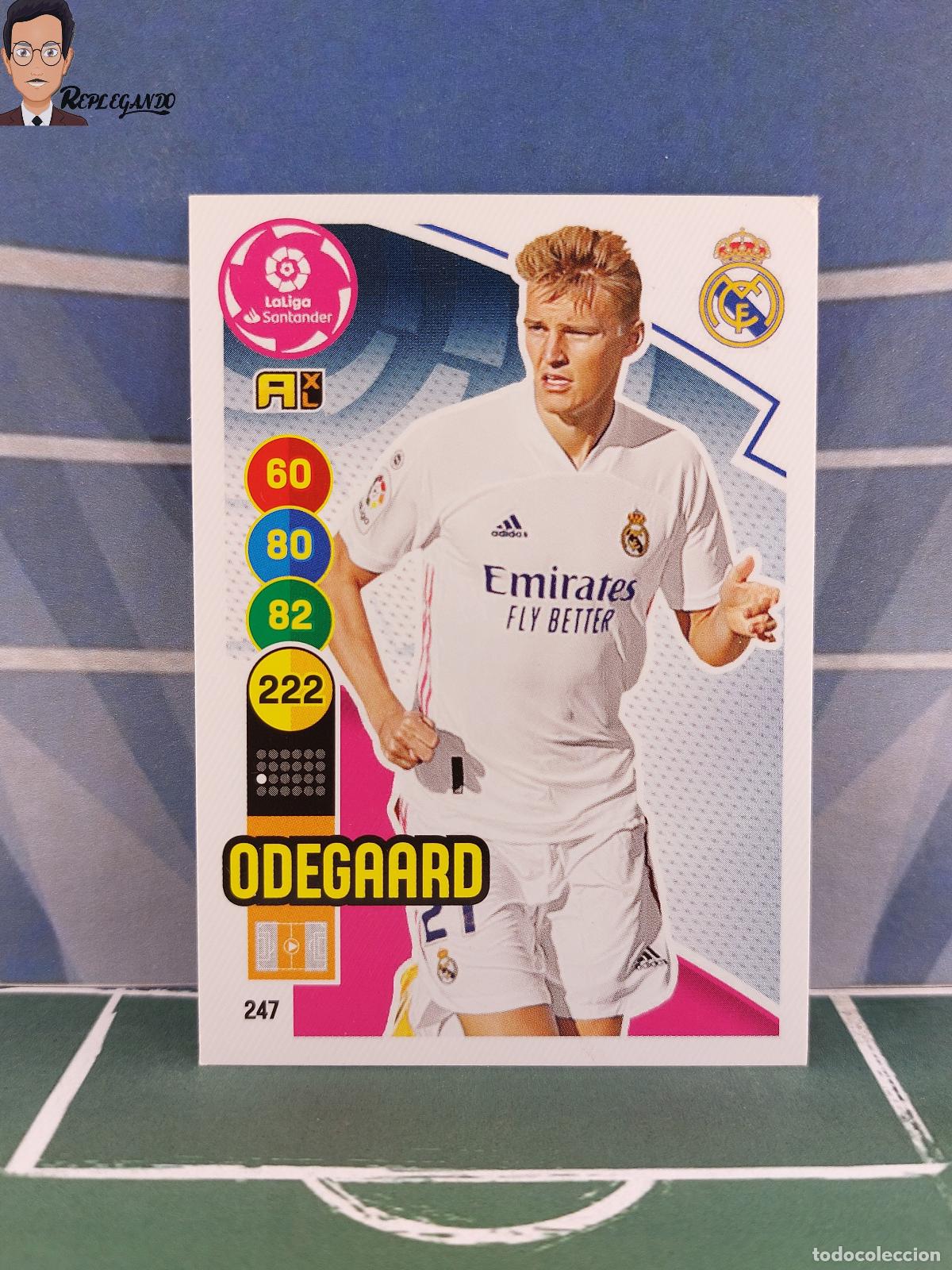 Fu&szlig;ball-Sticker: ODEGAARD N&ordm; 247 (REAL MADRID) ADRENALYN XL 2020 2021 PANINI 20 21 CARD LIGA TARJETA FICHA CROMO