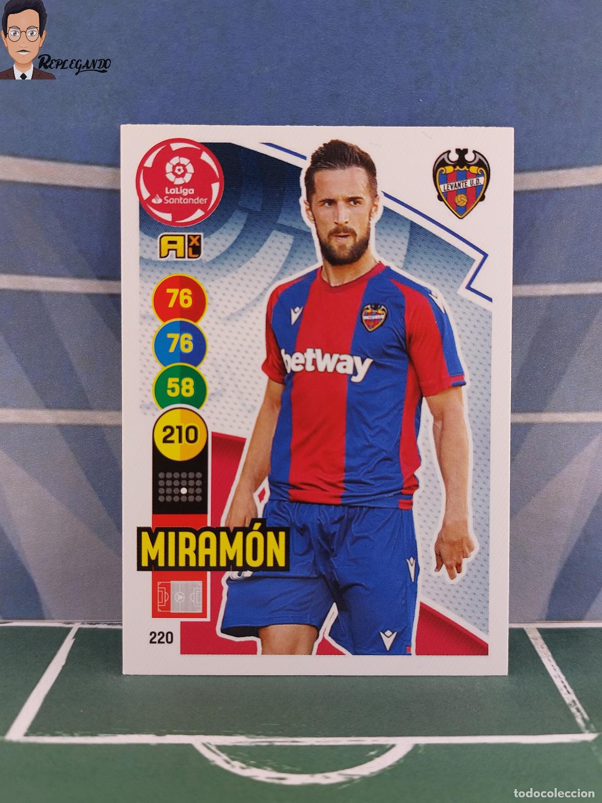 Cartes &agrave; collectionner de Football: MIRAM&Oacute;N N&ordm; 220 (LEVANTE) ADRENALYN XL 2020 2021 PANINI 20 21 CARD LIGA TARJETA FICHA CROMO