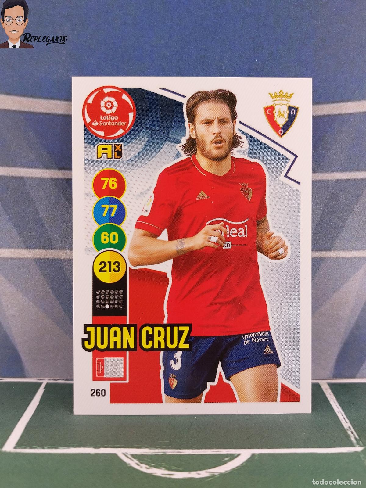 Fu&szlig;ball-Sticker: JUAN CRUZ N&ordm; 260 (OSASUNA) ADRENALYN XL 2020 2021 PANINI 20 21 CARD LIGA TARJETA FICHA CROMO LFP