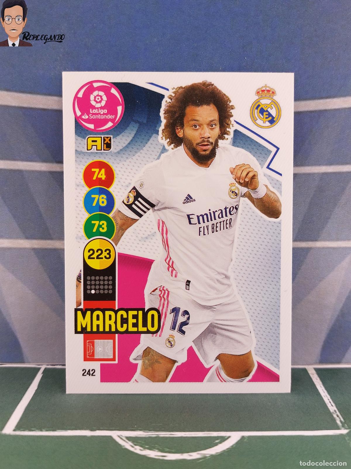 Fu&szlig;ball-Sticker: MARCELO N&ordm; 242 (REAL MADRID) ADRENALYN XL 2020 2021 PANINI 20 21 CARD LIGA TARJETA FICHA CROMO