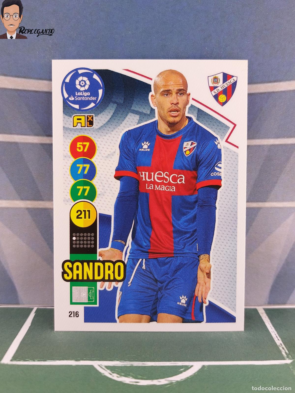 Cartes &agrave; collectionner de Football: SANDRO N&ordm; 216 (S.D. HUESCA) ADRENALYN XL 2020 2021 PANINI 20 21 CARD LIGA TARJETA FUTBOL FICHA