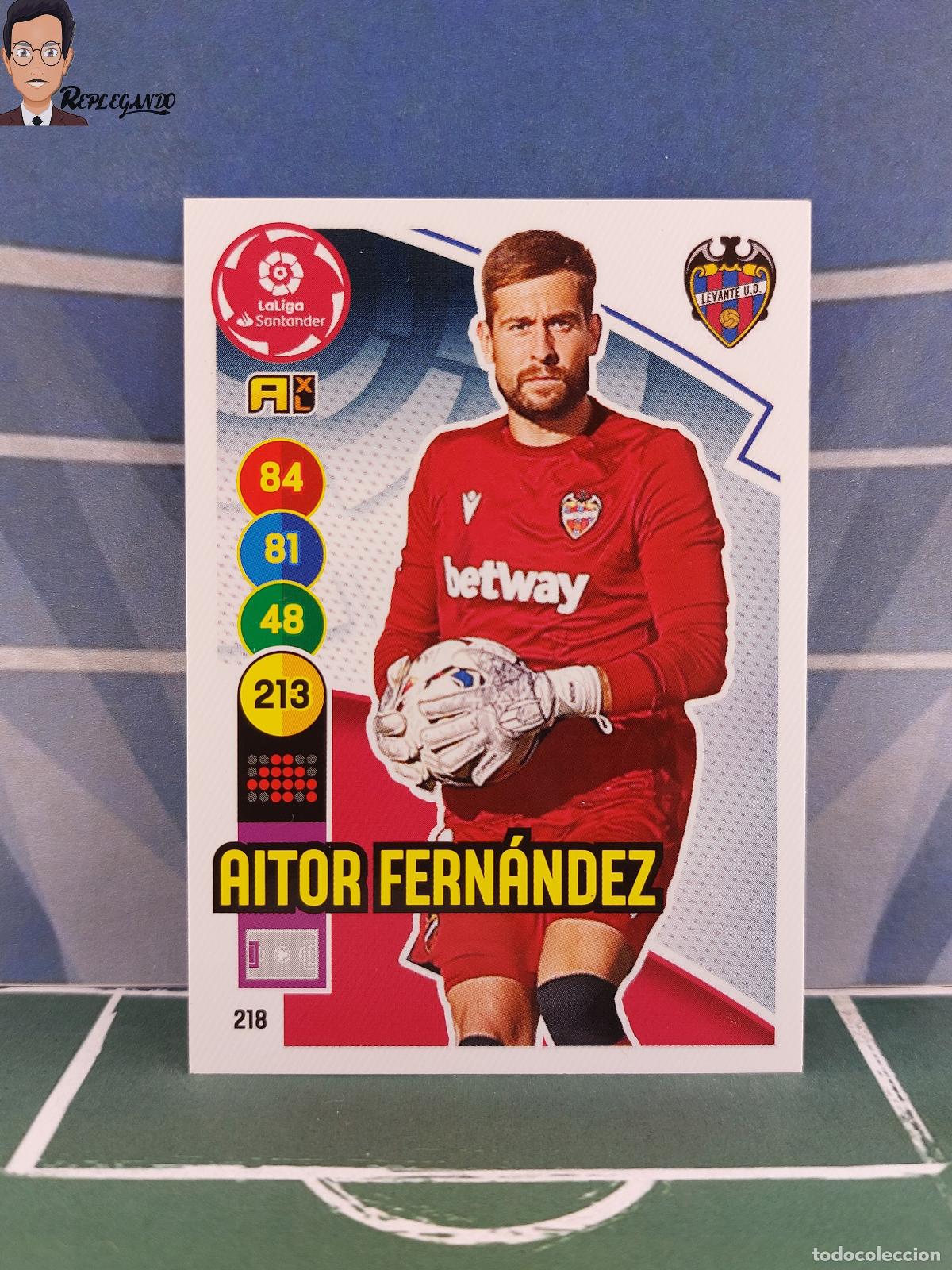 Fu&szlig;ball-Sticker: AITOR FERNANDEZ N&ordm; 218 (LEVANTE) ADRENALYN XL 2020 2021 PANINI 20 21 CARD LIGA FICHA TARJETA LFP