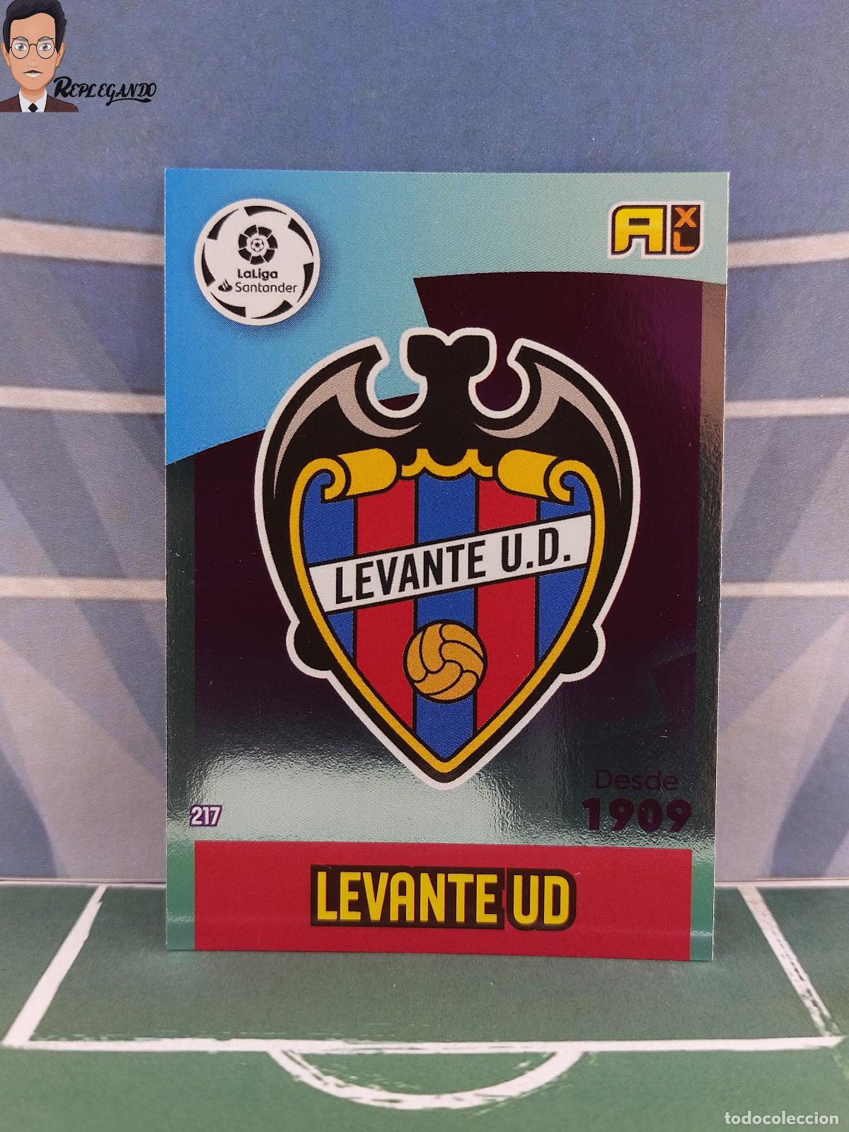 Cromos de Futebol: ESCUDO N&ordm; 217 (LEVANTE) ADRENALYN XL 2020 2021 PANINI 20 21 CARD LIGA TARJETA FICHA CROMO