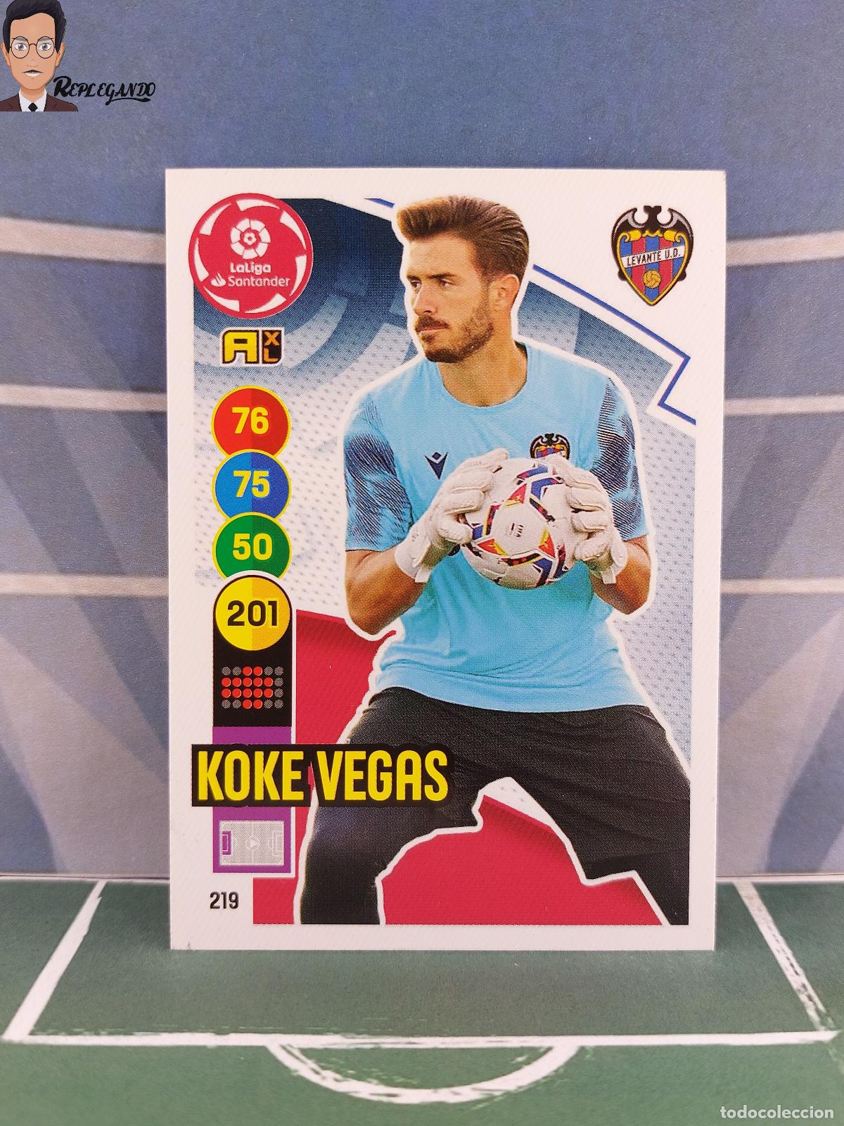 Fu&szlig;ball-Sticker: KOKE VEGAS N&ordm; 219 (LEVANTE) ADRENALYN XL 2020 2021 PANINI 20 21 CARD LIGA TARJETA FICHA CROMO LFP