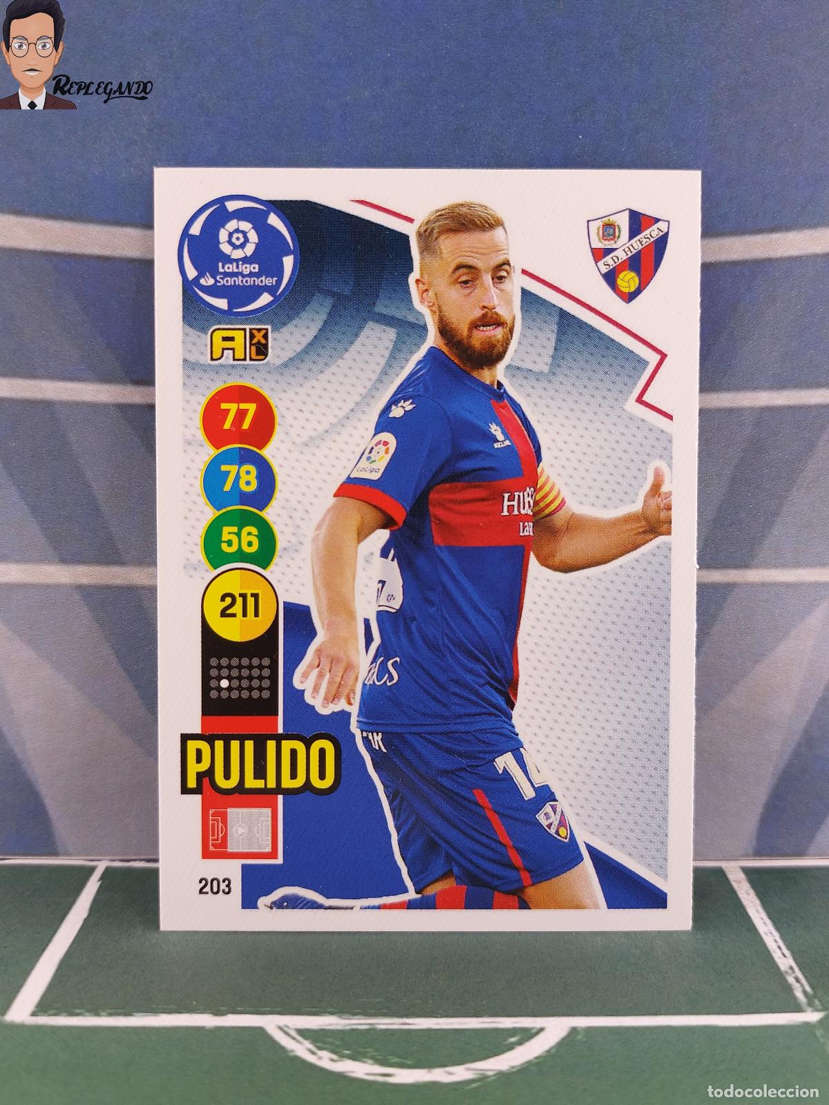Cromos de F&uacute;tbol: PULIDO N&ordm; 203 (S.D. HUESCA) ADRENALYN XL 2020 2021 PANINI 20 21 CARD LIGA TARJETA FICHA CROMO