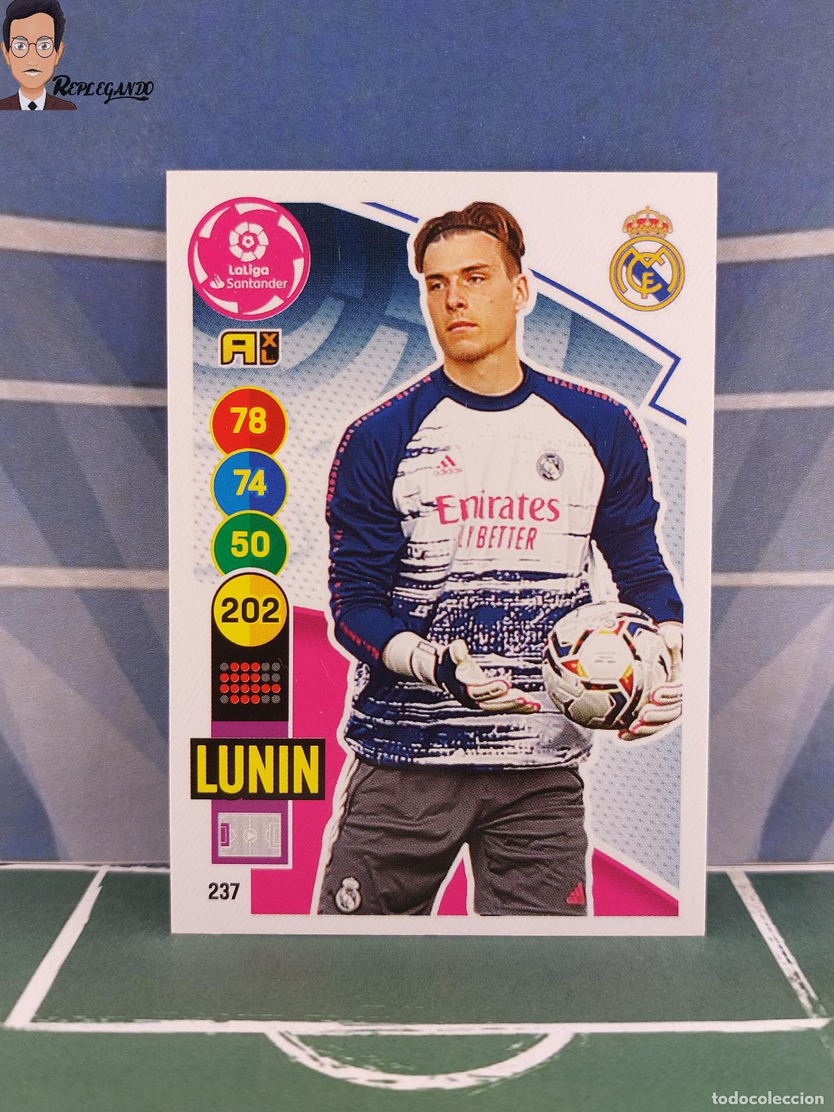Cromos de Futebol: LUNIN N&ordm; 237 (REAL MADRID) ADRENALYN XL 2020 2021 PANINI 20 21 CARD LIGA TARJETA FICHA CROMO