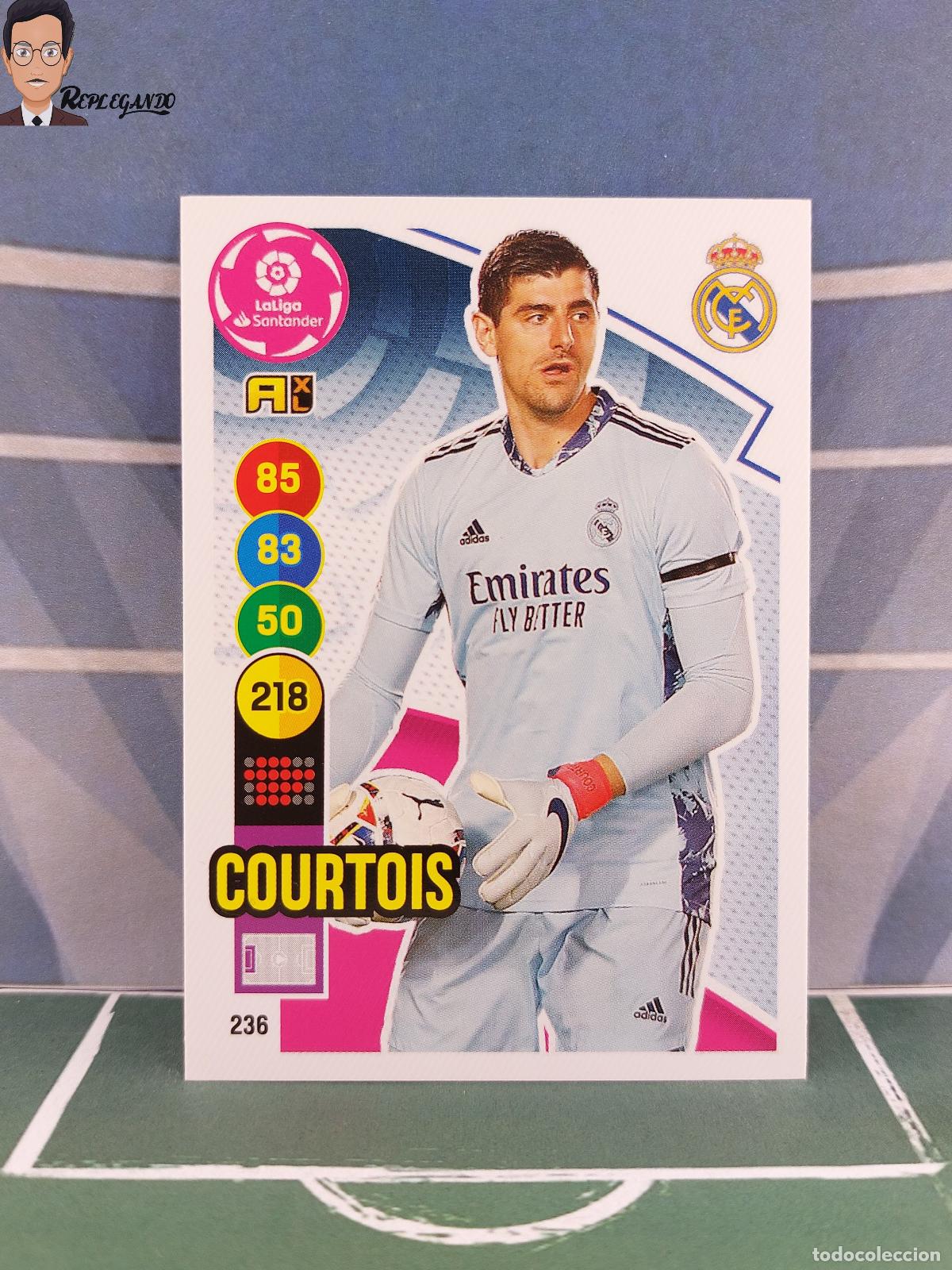 Cromos de F&uacute;tbol: COURTOIS N&ordm; 236 (REAL MADRID) ADRENALYN XL 2020 2021 PANINI 20 21 CARD LIGA TARJETA FICHA CROMO