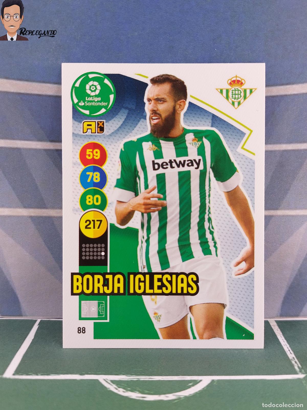 Cromos de F&uacute;tbol: BORJA IGLESIAS N&ordm; 88 (REAL BETIS) ADRENALYN XL 2020 2021 PANINI 20 21 CARD LIGA TARJETA FICHA CROMO