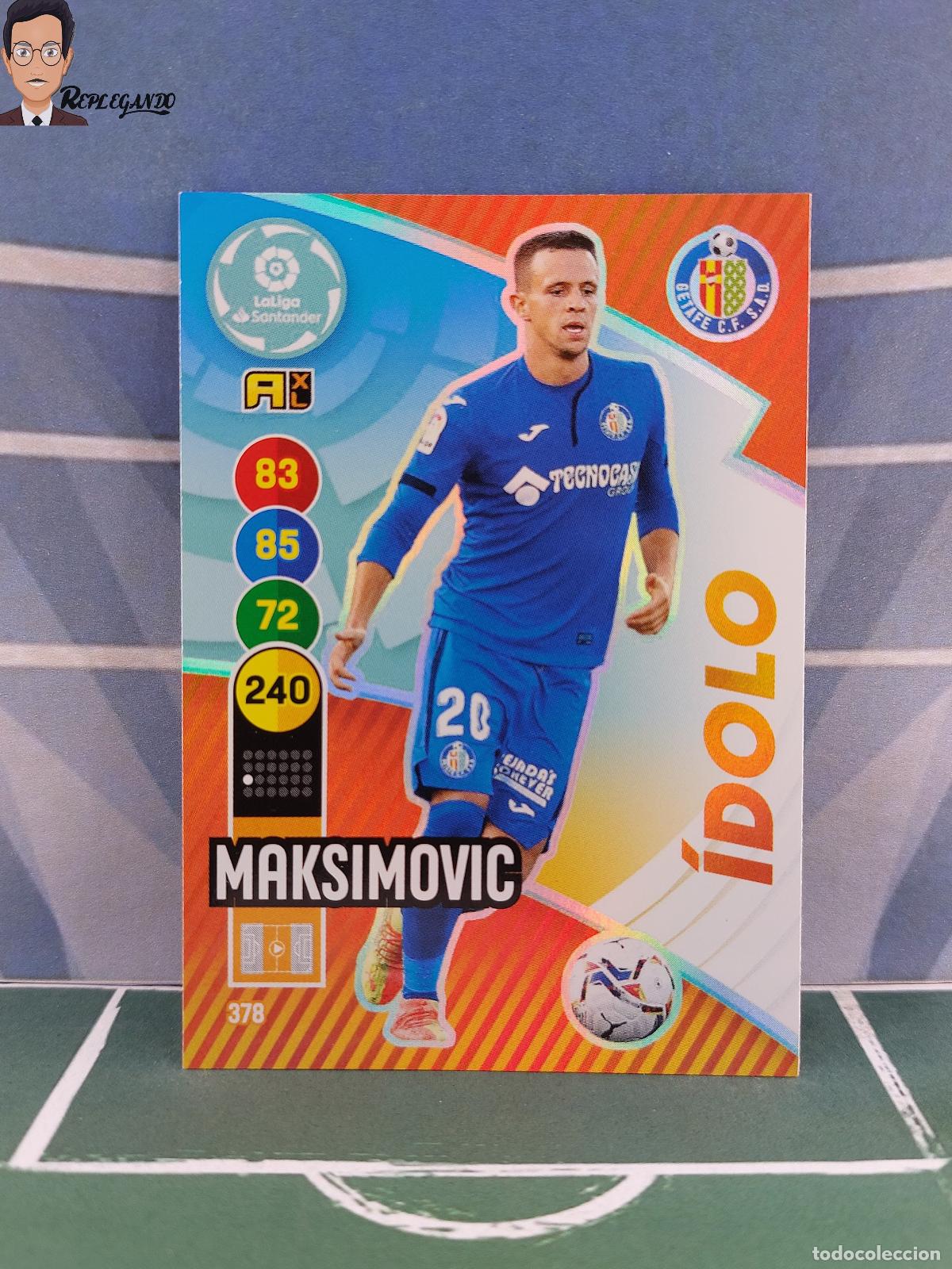 Fu&szlig;ball-Sticker: MAKSIMOVIC N&ordm; 378 / &Iacute;DOLO (GETAFE CF) ADRENALYN XL 2020 2021 PANINI 20 21 CARD LIGA TARJETA FICHA