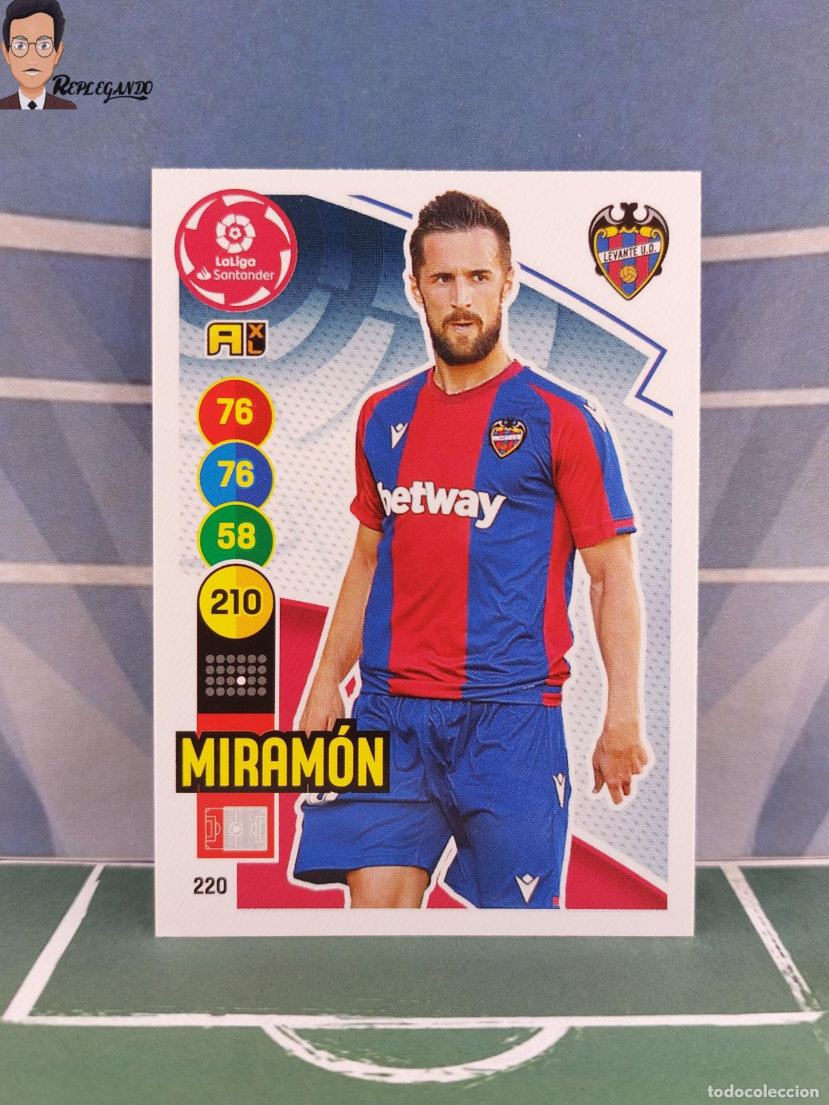 Cartes &agrave; collectionner de Football: MIRAM&Oacute;N N&ordm; 220 (LEVANTE) ADRENALYN XL 2020 2021 PANINI 20 21 CARD LIGA TARJETA FICHA CROMO