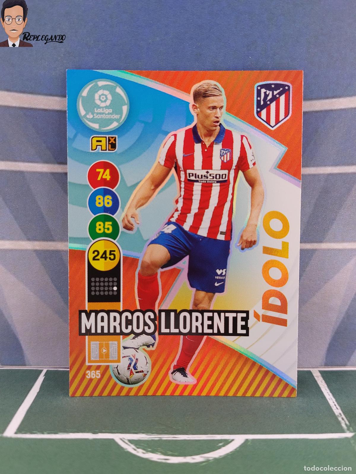 Fu&szlig;ball-Sticker: MARCOS LLORENTE N&ordm; 365 / IDOLO (ATL&Eacute;TICO MADRID) ADRENALYN 2020 2021 PANINI 20 21 CARD FICHA CROMO