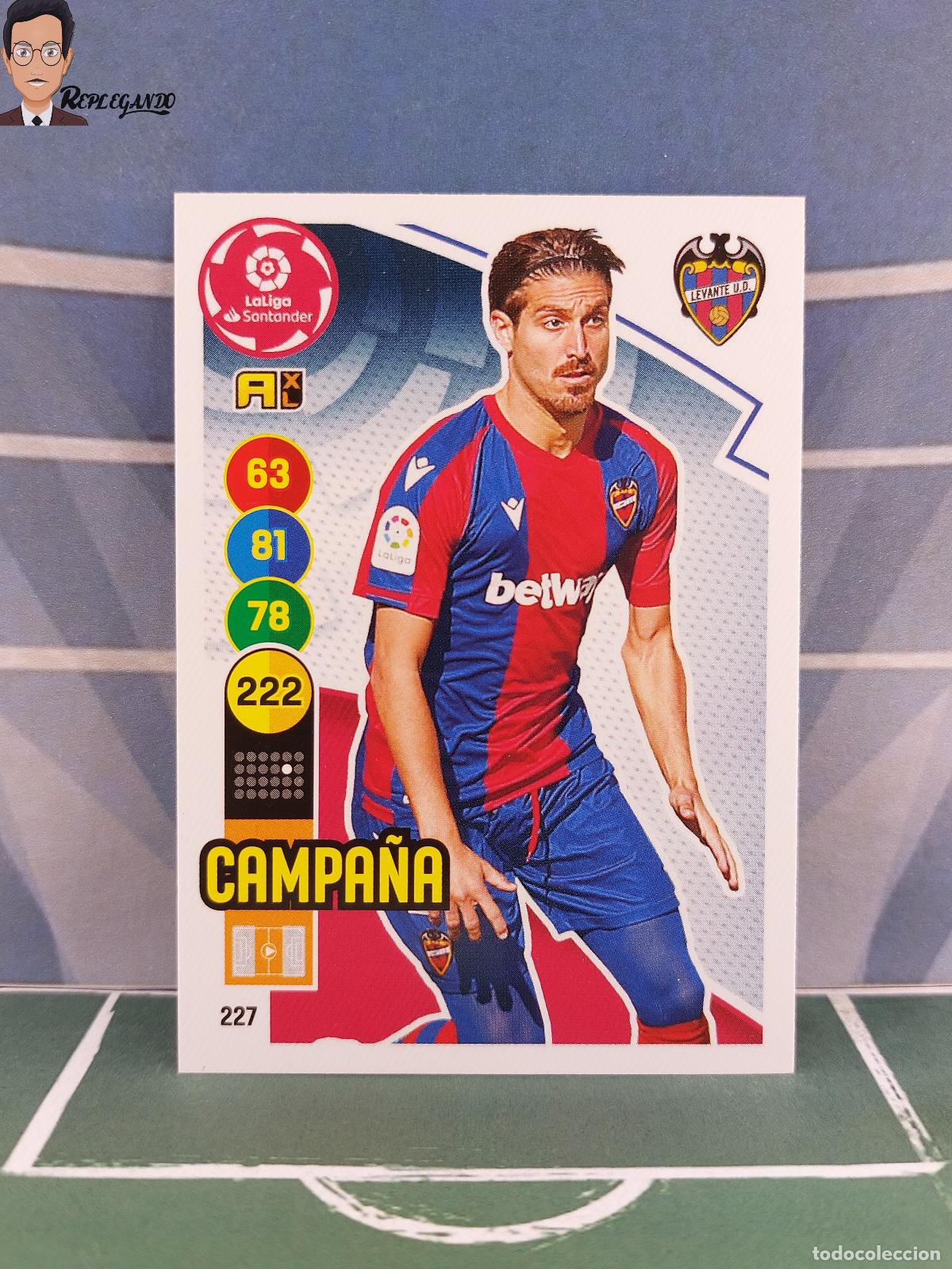 Cromos de f&uacute;tbol: CAMPA&Ntilde;A N&ordm; 227 (LEVANTE) ADRENALYN XL 2020 2021 PANINI 20 21 CARD LIGA TARJETA FICHA CROMO