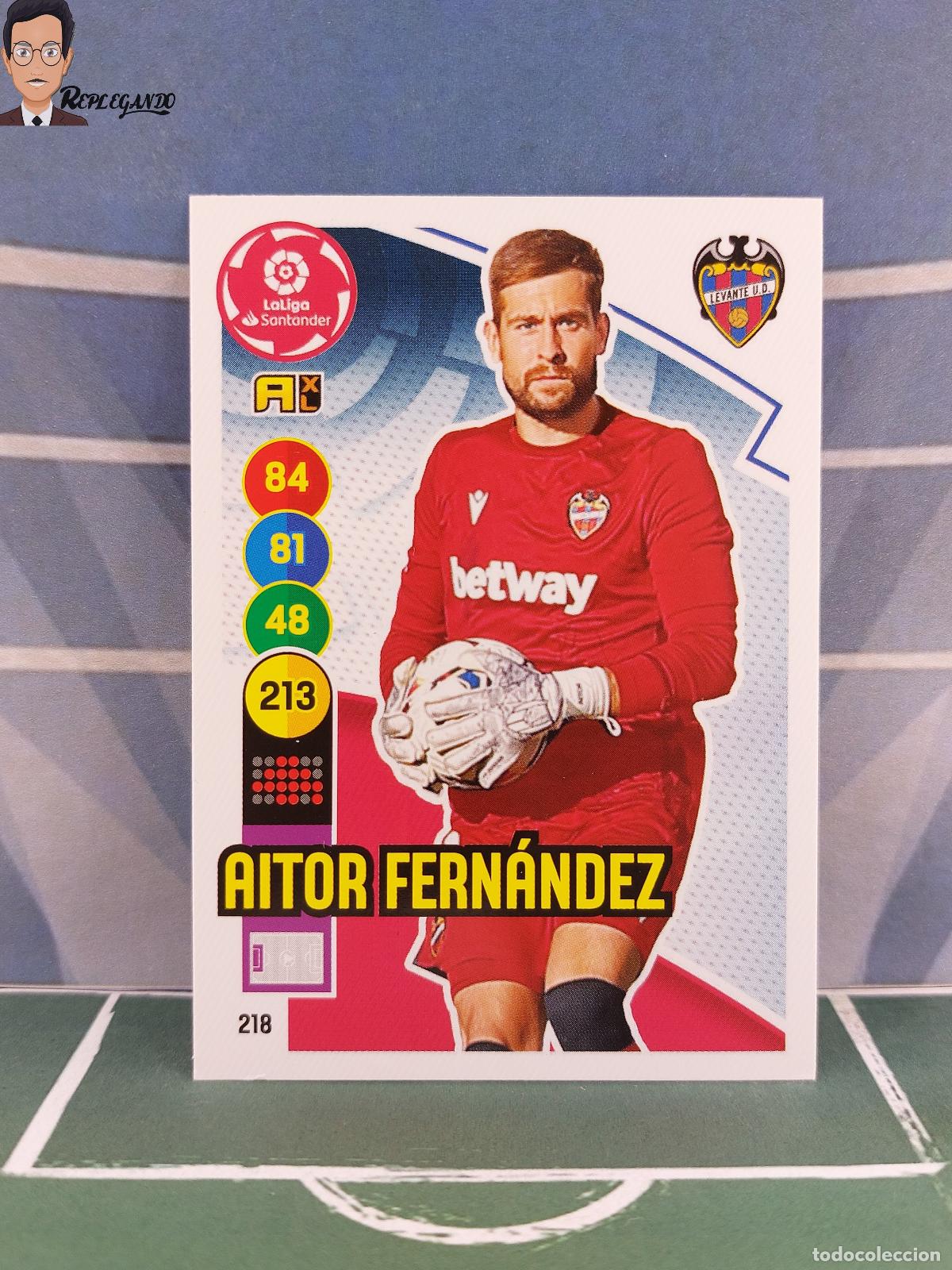 Cromos de f&uacute;tbol: AITOR FERNANDEZ N&ordm; 218 (LEVANTE) ADRENALYN XL 2020 2021 PANINI 20 21 CARD LIGA FICHA TARJETA LFP