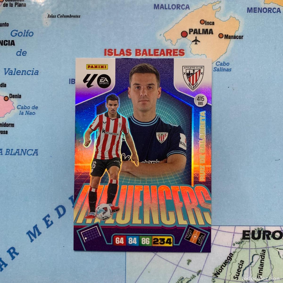Cromos de f&uacute;tbol: Ruiz de Galarreta Influencers n&uacute;mero 415 Bis del Athletic de Bilbao adrenalyn XL 25-26-2025-2026