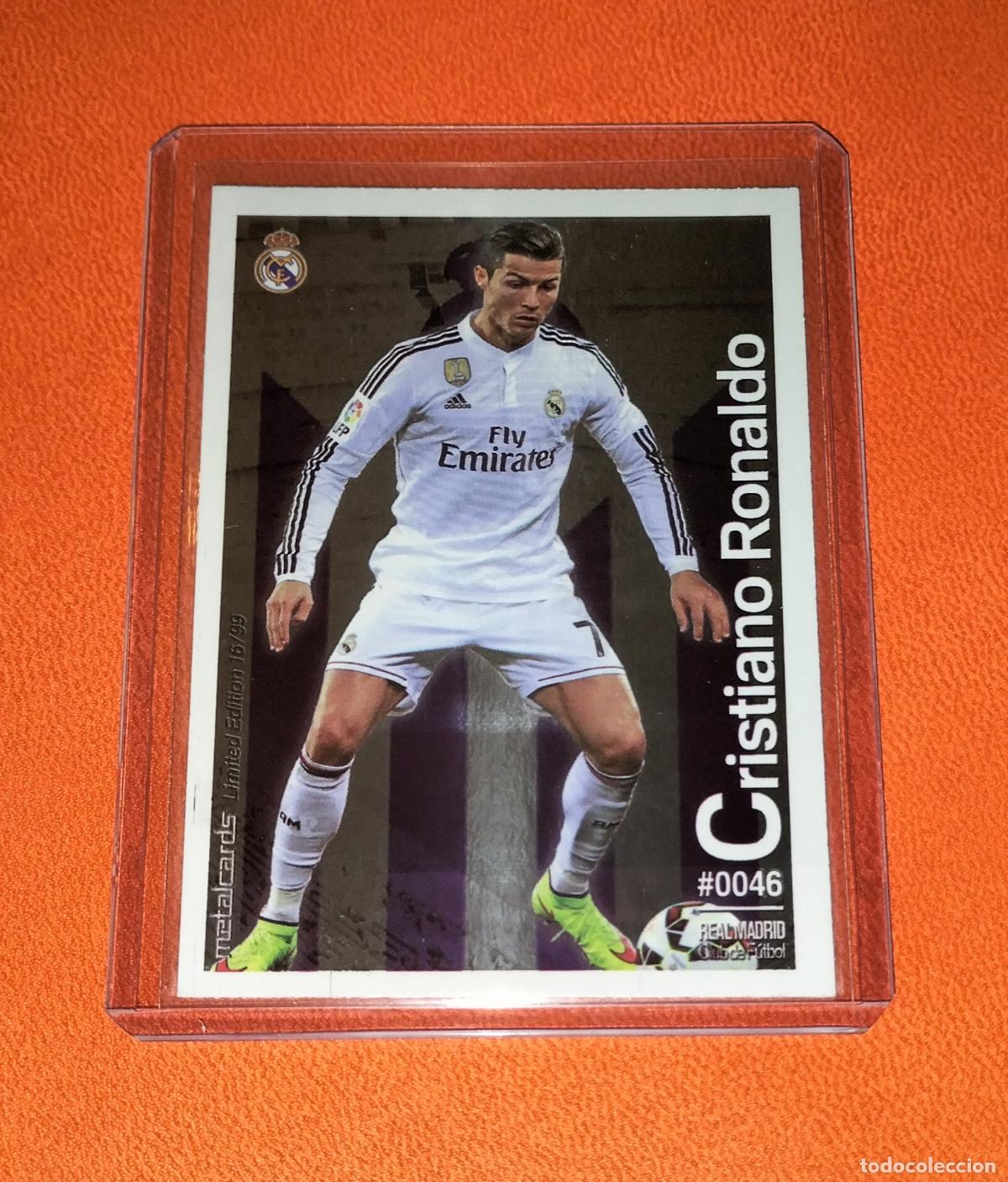 Cromos de F&uacute;tbol: 46 CRISTIANO RONALDO METALCARDS LIMITED EDITION REAL MADRID MUNDICROMO QUIZ 2015 2016 15 16