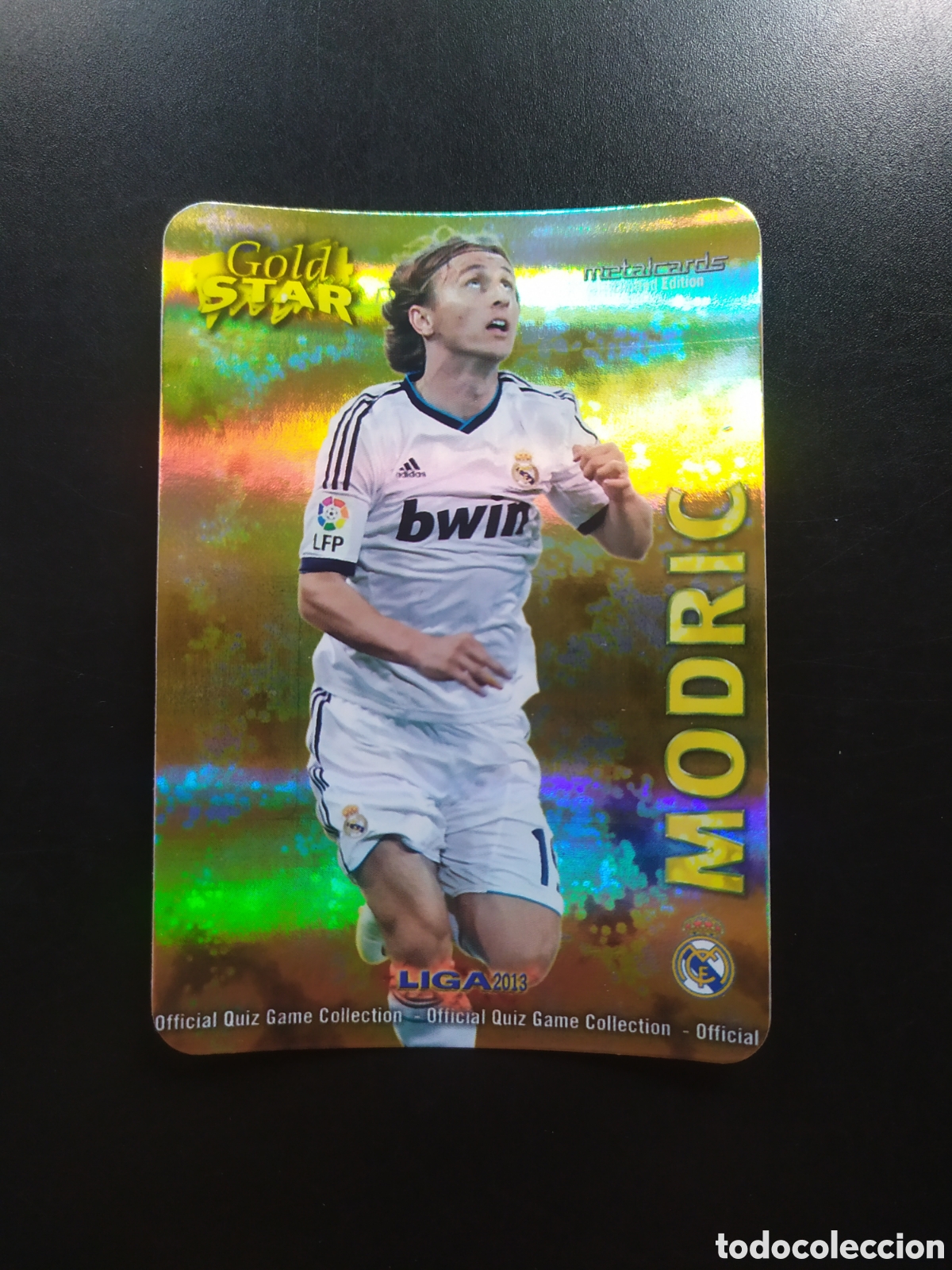 Cromos de F&uacute;tbol: Mundicromo fichas Liga 2012 2013 12 13 Modric gold star limited edition 4/45 rayas Real Madrid