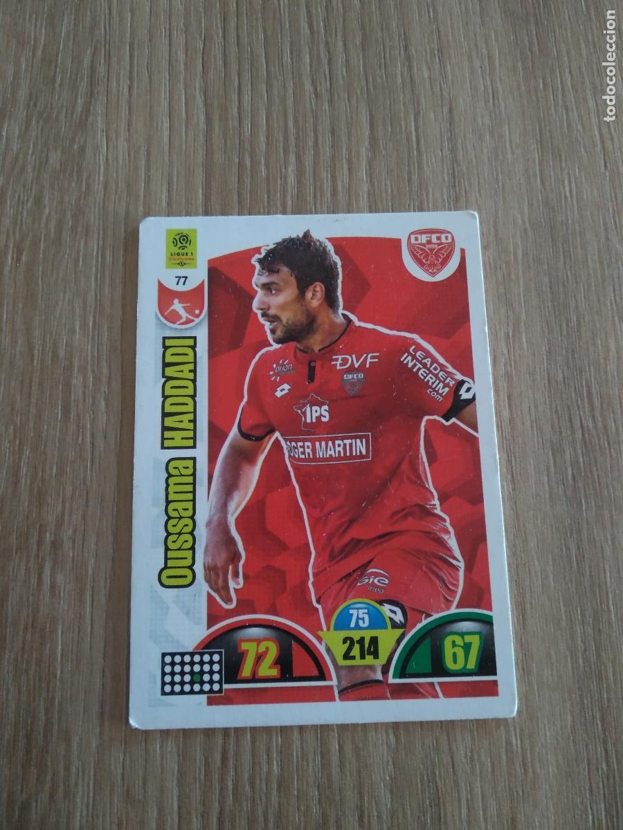 Fu&szlig;ball-Sticker: 77 OUSSAMA HADDADI DIJON CROMO FUTBOL PANINI LIGUE 1 FOOT 2018-2019 ADRENALYN LIGA FRANCIA 18-19