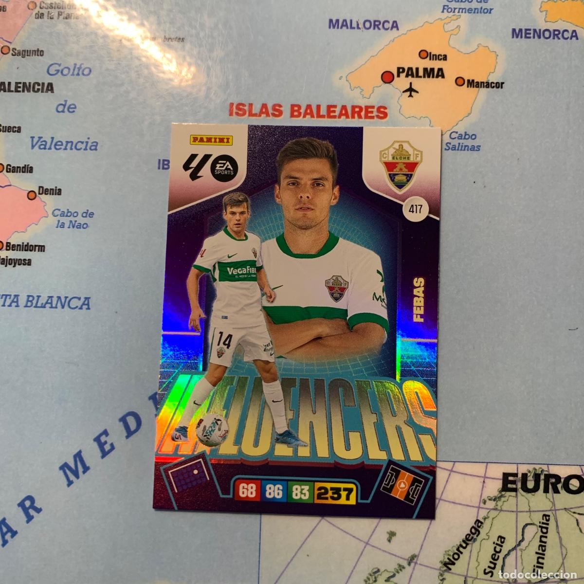 Cromos de f&uacute;tbol: Febas Influencers n&uacute;mero 417 del Elche cromo adrenalyn XL 25-26 2025-2026