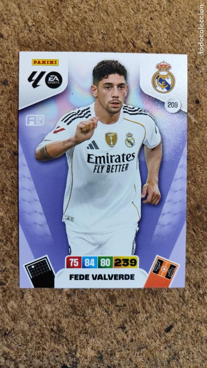 Football Stickers: ADRENALYN XL LA LIGA 25/26 CARD VALVERDE REAL MADRID # 209 PANINI