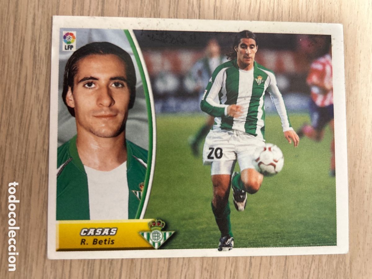 Cromos de F&uacute;tbol: CASAS BETIS BAJA LIGA ESTE 2003 2004 03 04 NUNCA PEGADO SIN PEGAR