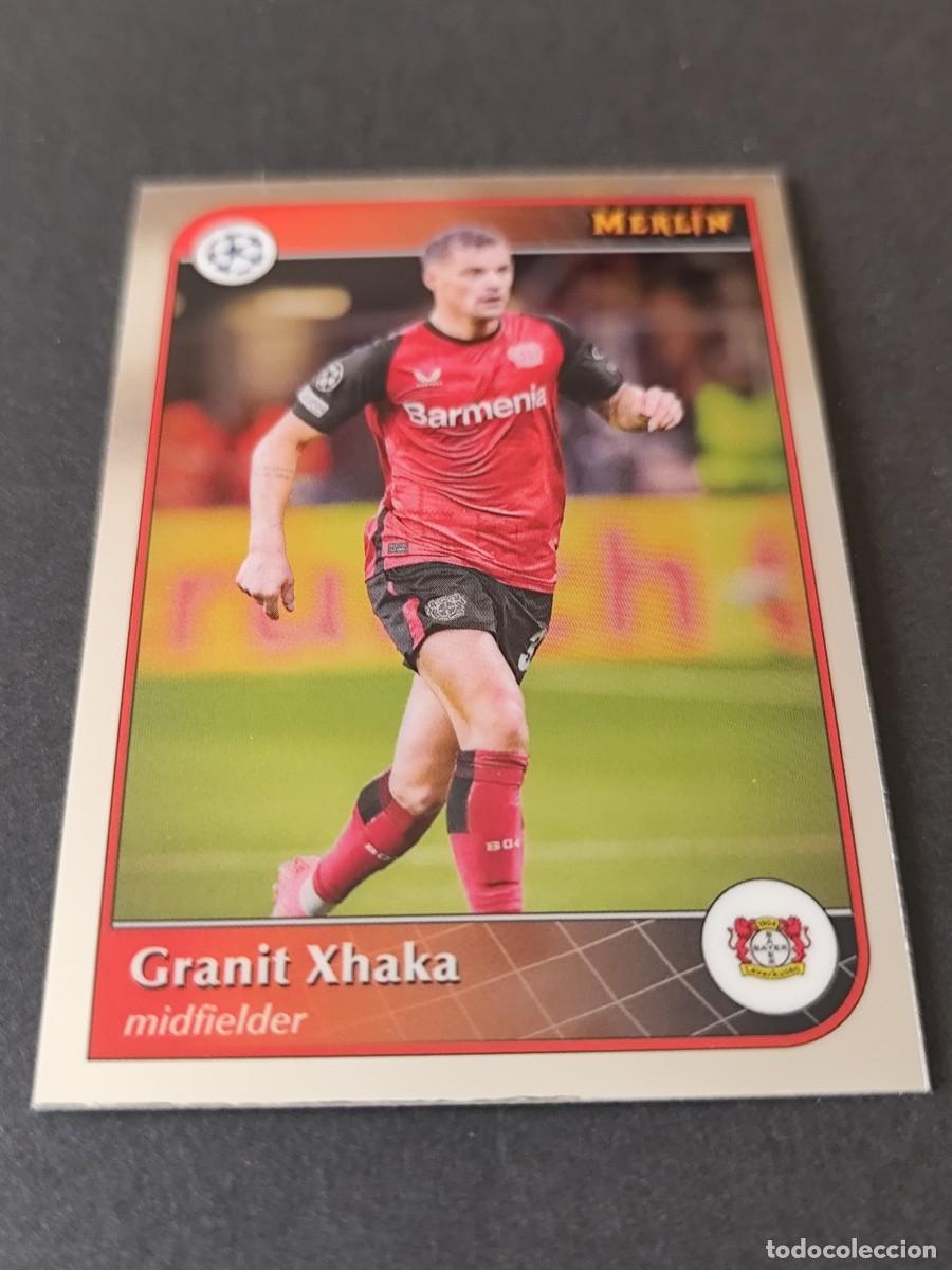 Figurine di Calcio: 34 GRANIT XHAKA BAYER 04 LEVERKUSEN TOPPS MERLIN UEFA 2024/2025 24/25
