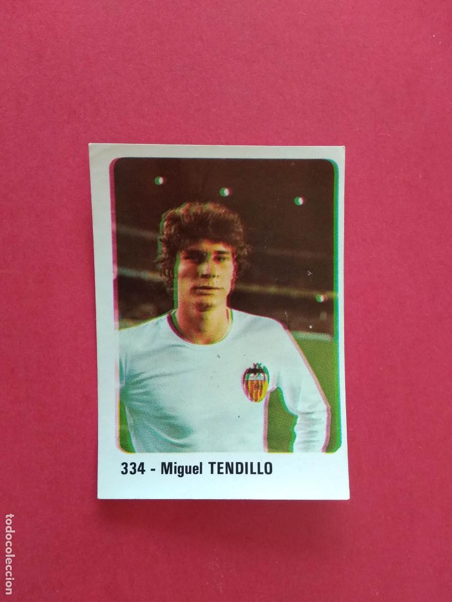 Figurine di Calcio: CROMO CROM PANINI LIGA 80 81 1980 1981 CROMO SIN TRASERA N&ordm; 334 TENDILLO VALENCIA